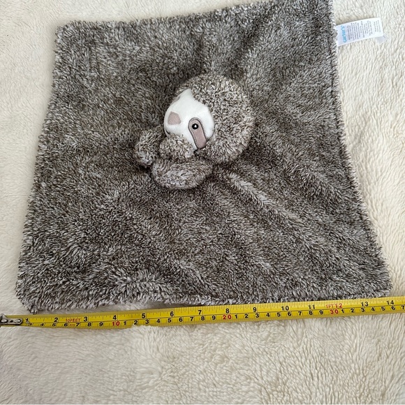Carter’s Sloth Baby Security Blanket Brown Lovey 14x14” Soother Plush Nursery - Picture 5 of 6